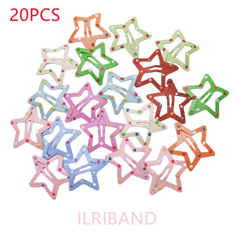 20pcs/lot 3CM Mini Star Hair Clip Kids Glitter Metal Hair Clips Barrettes Hairpins Girls Hair Accessories Headwear Styling Tools
