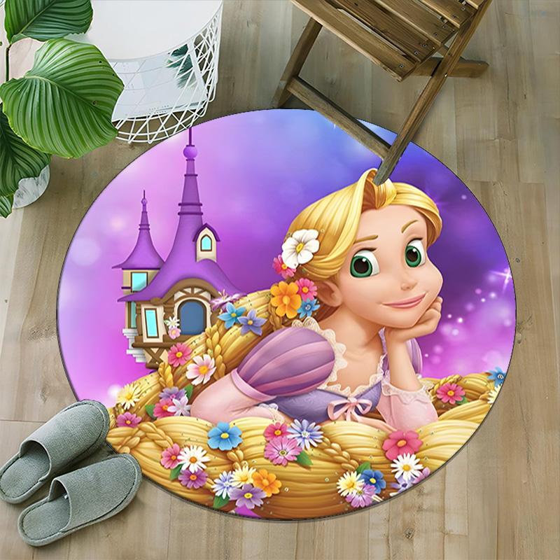 1pc Princess1 Carpet, Round Rug, Comfortable, Suitable for Entryways, Living Rooms, Office, And Bedrooms, Christmas Decoration