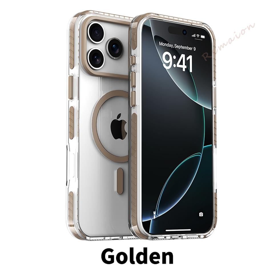 Clear Magnetic Phone Case for For Iphone 17 16 1 14 13 12 11 Pro Max 14 1 Plus 17 Air Official Transparent Protector Cover