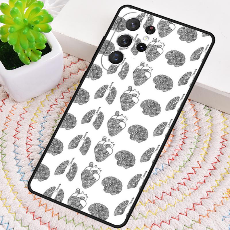 Human Organs Brain Soft Silicone Phone Case For Samsung Galaxy Note 10 Pro S26 S25 S24 S23 S22 S21 Plus S25Ultra Capa Cover