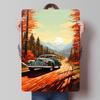 Vintage Autumn Road Trip Car Metal Poster Custom Wall Art Retro Vintage Tinplate Signs for Man Cave Gaming Room Decoration Decor