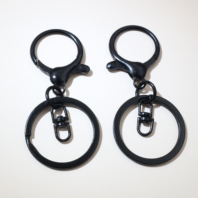 5pcs Multi-colors DIY Keychain Accessories Lobaster Clasp Hooks with 30mm Kring Ring Connector for DIY Pendant Jewelry Making