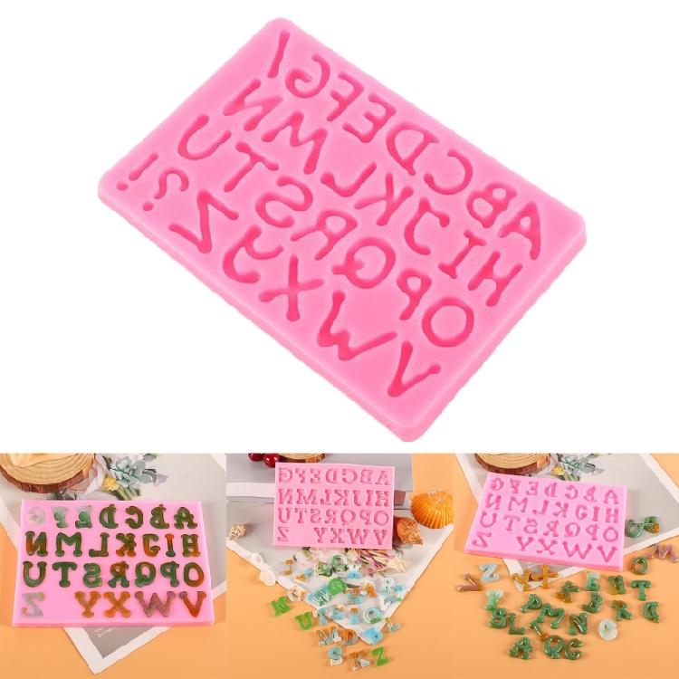 Alphabet Letter Shaped Silicone Molds Fondant Chocolate Mould Cake-Topper Decors
