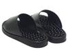 NISSEI Men's Genuine Leather Sandals with Warty Insoles, Made in Japan, 7161, Black, Size M (24.5-25.0cm)