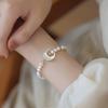 Youthful and youthful freshwater pearl bracelet Moon Shell14K Gold-plated light luxury design bracelet