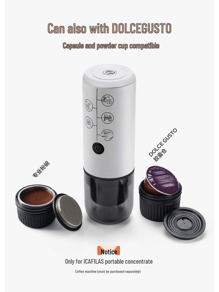 Portable One-Key Wireless Espresso Capsule Coffee Machine for Travel
