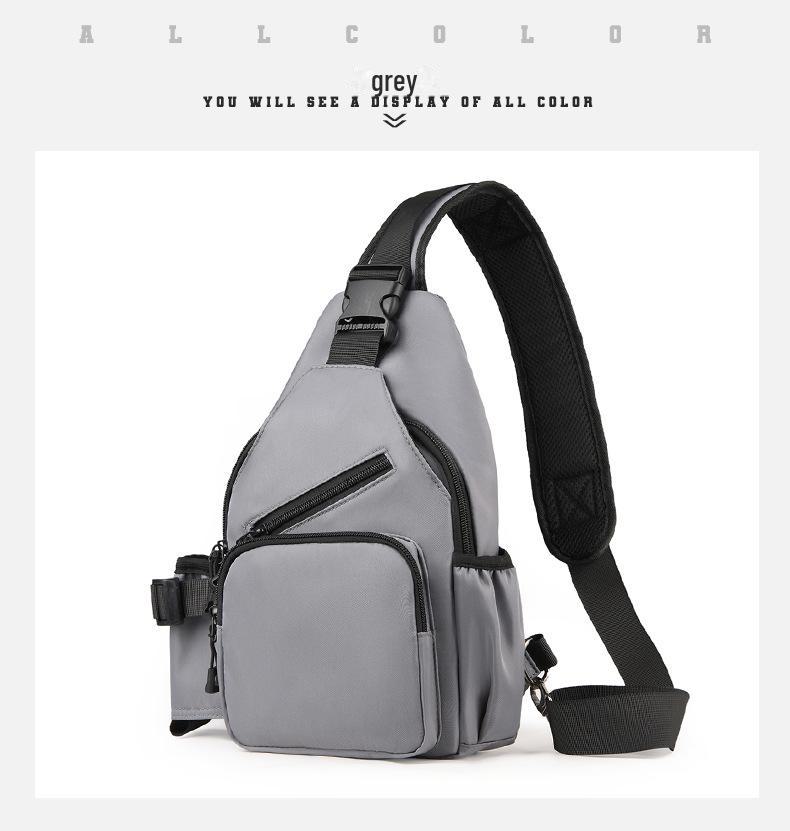

Мужская сумка через плечо для пересечения границ: Модная, простая, многофункциональная сумка-мессенджер серый