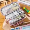 Pencil Bag Multifunctional Pencil Pouch With Handle Travel Simple Stationery Bag With Compartment Art Tool & Sketch Storage Box