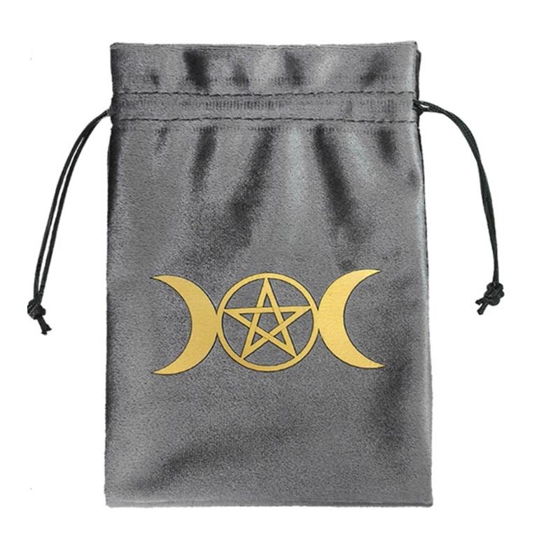Board Game Cards Drawstrings Bag Tarot Card Flannel Bag Jewelry Pouches Oracles Card Organizers Witchcrafts Supplies