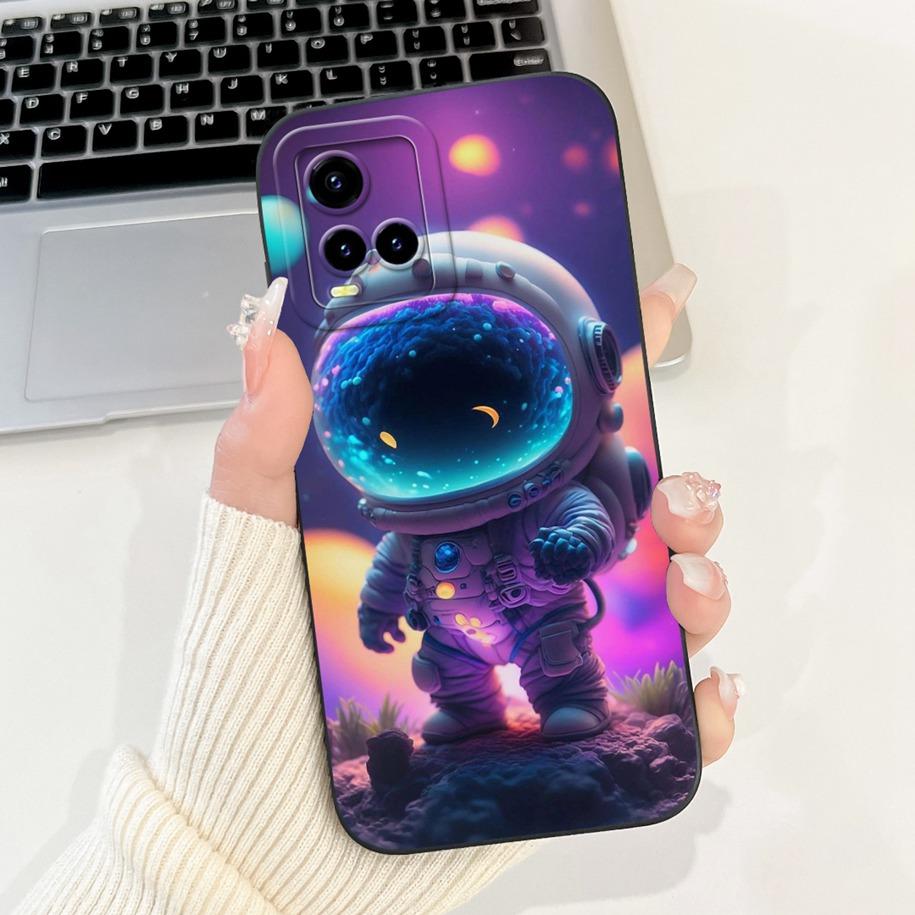 For Vivo Y33s Case V2109 Shockproof Cover Cute Dinosaur Panda Fundas Cases For Vivo Y21 2021 Y21A Y21S Y21T Y33T VivoY33s Bumper