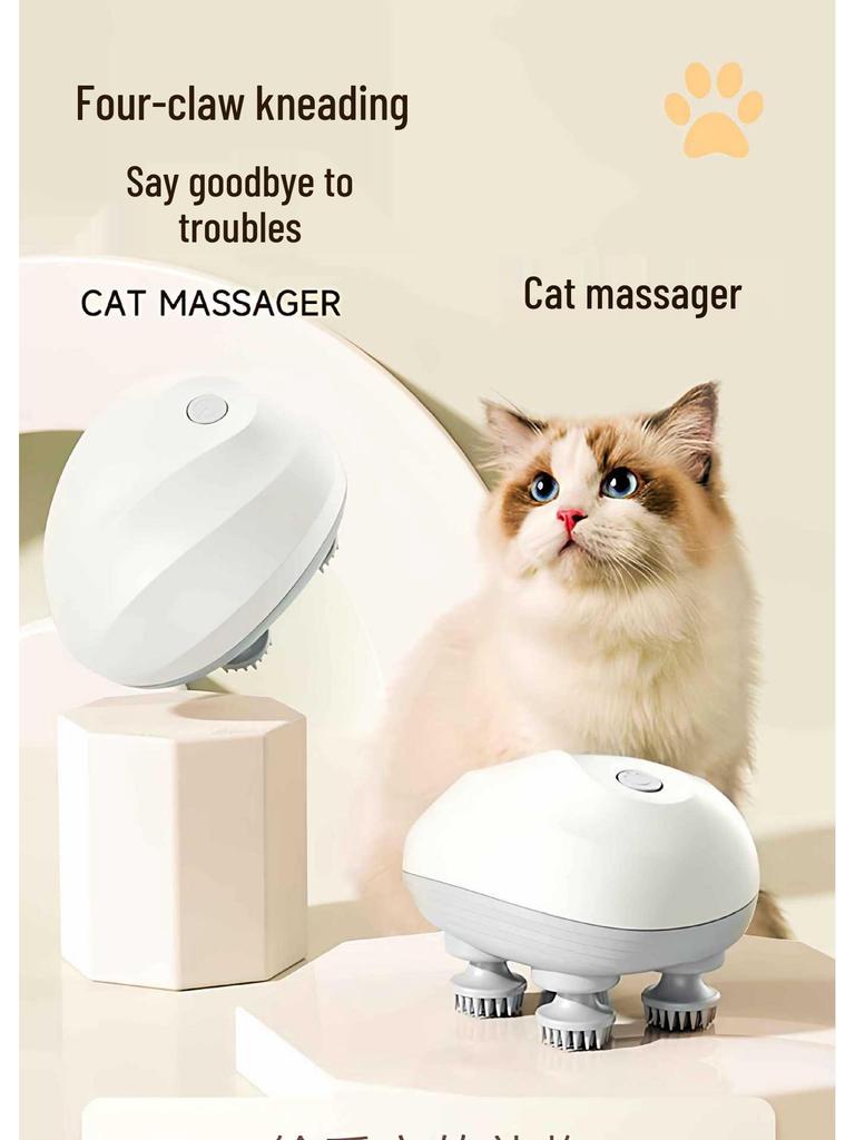 Electric Cat Head Massager: Automatic Pet Head Massage Toy