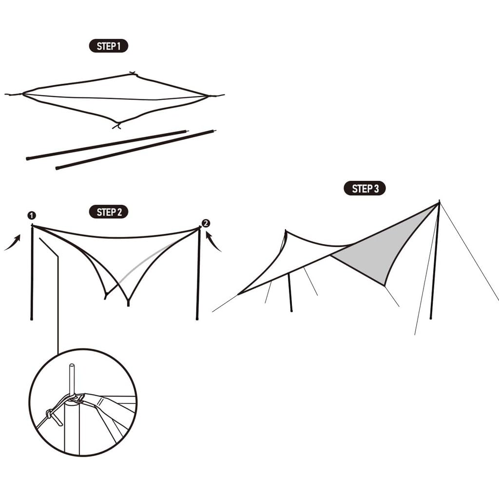 Naturehike Cotton Cloth TC Material Awning Tarp Waterproof Tarp Sunscreen Tear Resistant Durable Lightweight Portable Waterproof Shade Camping Hiking