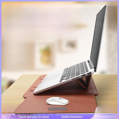 Schützende Standtasche aus Leder für 13-Zoll-Laptops von Apple und 14-/16-Zoll-Laptops von Huawei