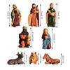 Nativity Scene Figures Resin Statue Holy Family Crafts Artwork Religious for TV Shelf Fireplaces Christmas Decoration