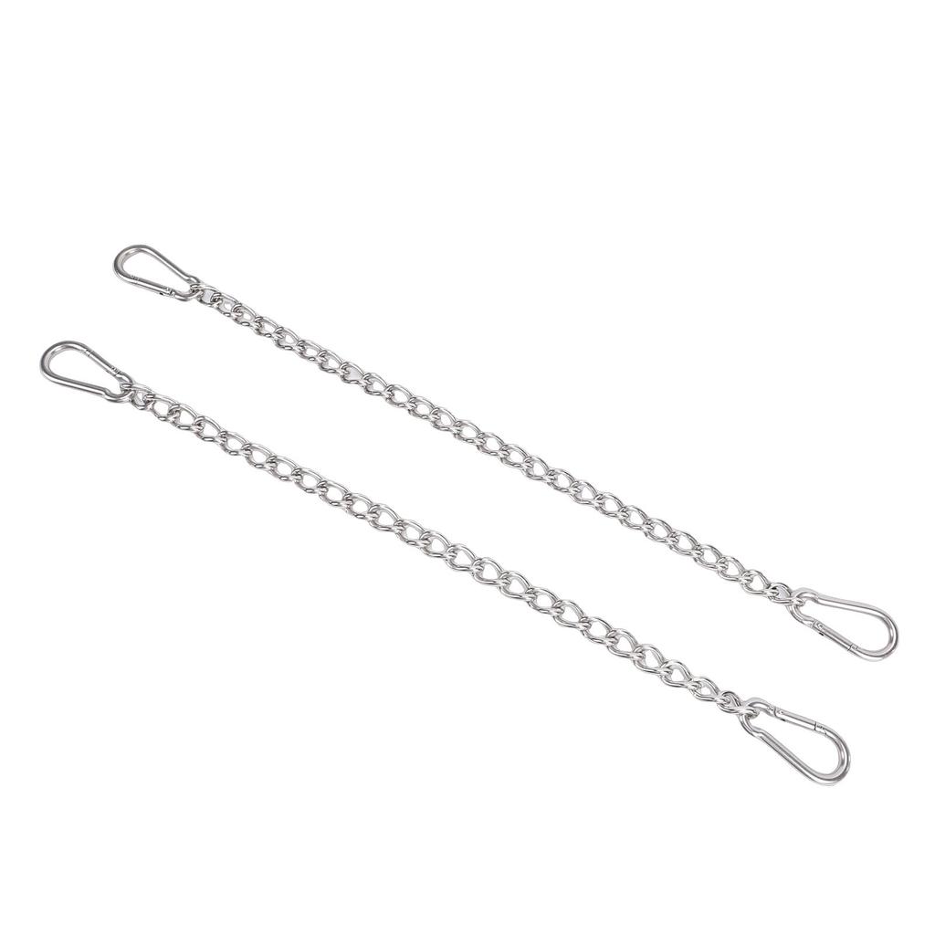 2 Pcs Hanging Chair Chain 660lbs Load Capacity Stainless Steel Hammock Chain with 4 Spring Snap Hook for Swing Punching Bag