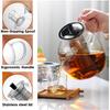 Glass Teapot with Infuser for Loose Leaf Tea Stovetop Safe Glass Tea Kettle 1000ML
