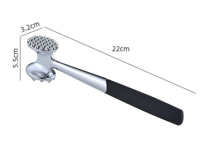 Double-sided Zinc Alloy Meat Tenderizer Hammer - Kitchen Tool for Breaking Tendon and Loosening Meat