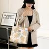 Women's Large Capacity Letter Print Handbag Nylon Shoulder Bag Student Tote Bag