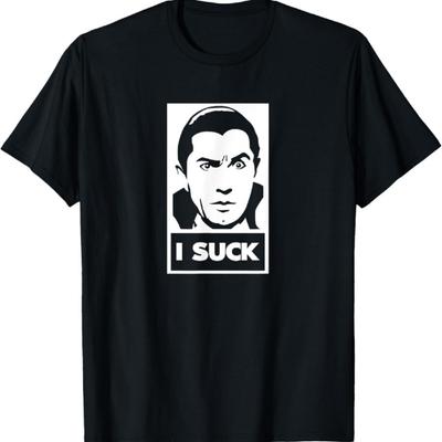 Dracula Vampire Suck Funny Horror Halloween T-Shirt
