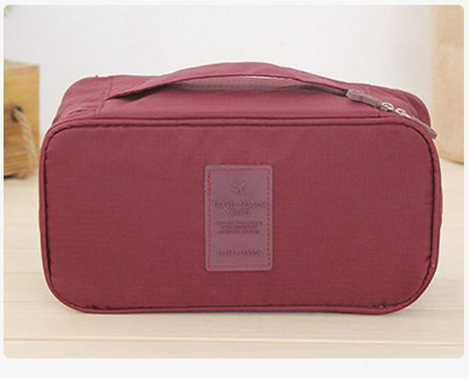 

Корейская дорожная сумка для хранения бюстгальтеров и нижнего белья 2-го поколения - многофункциональная и портативная кларет