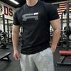 Muscle Men Bodybuilding Training Pure Cotton Loose round Neck Short Sleeve