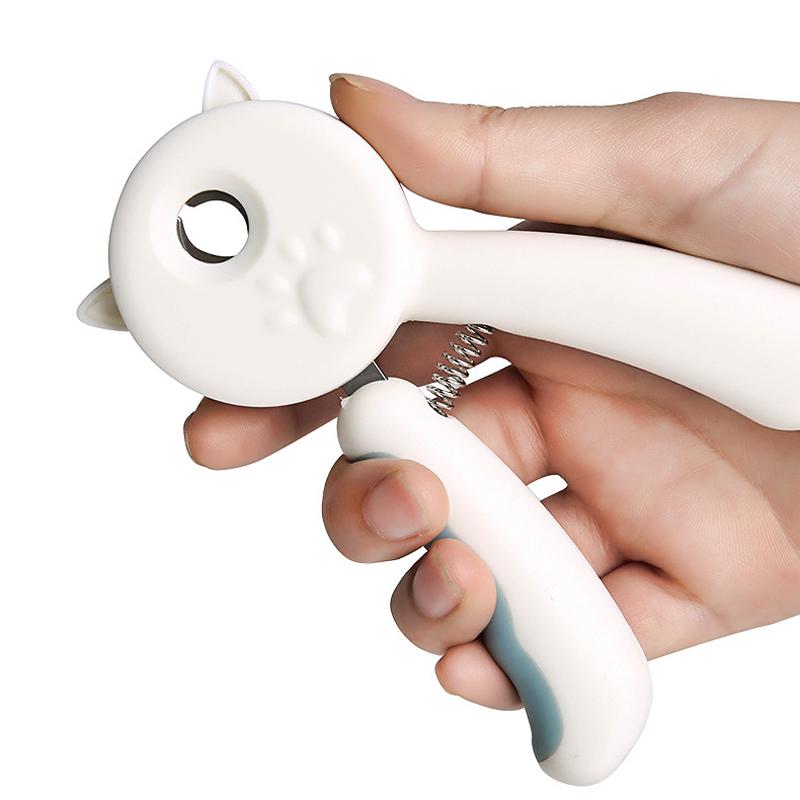 Pet Nail Clipper Cute Splashproof Stainless Steel Universal Dog Claw Trimmer with File for Cats and