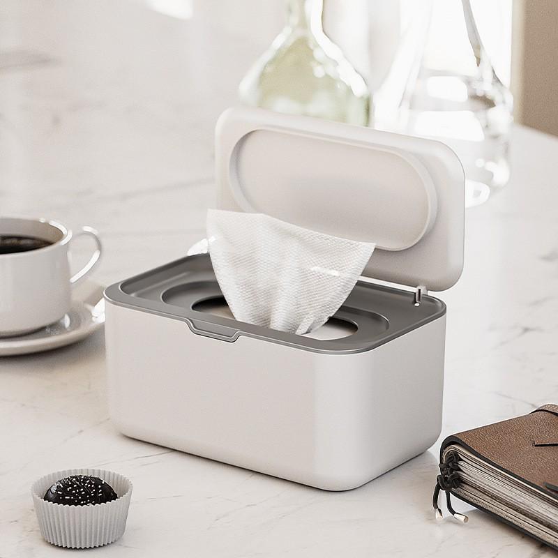 In-Stock Large Opening Wet Wipe Box with Lid: Multi-functional Tissue & Mask Storage