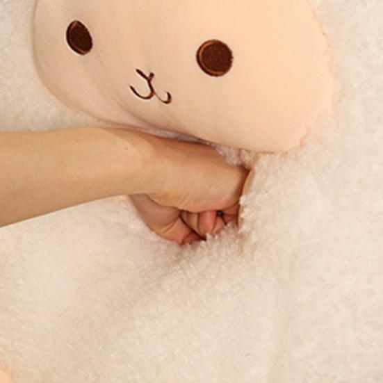 Stuffed Sheep Doll Full Filling Sleeping Accompany Elastic Cute Plush Sheep Cushion for Entertainment