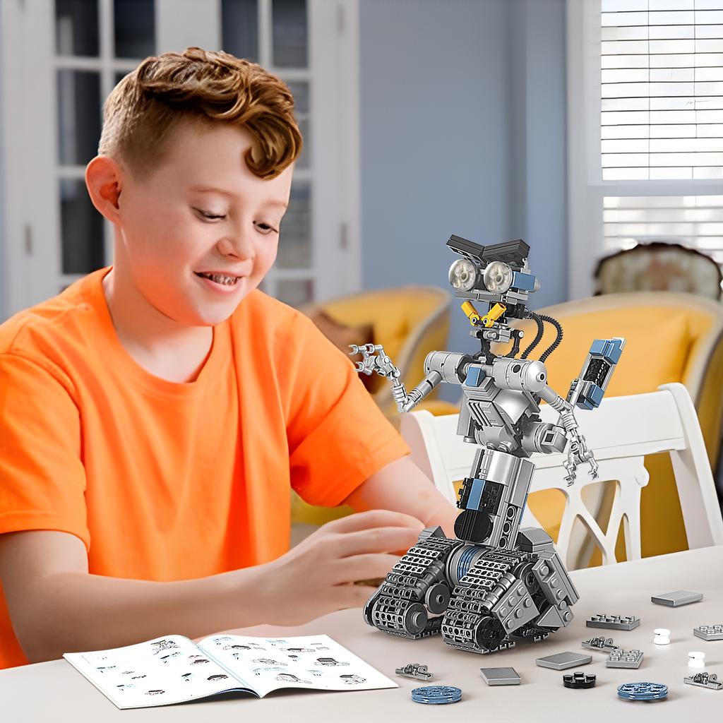LEQUMOC Johnny No.5 Robots Number Five Figures Robot 387PCS Brick MOC Set Building Blocks Kits Toys for  Gifts Toys