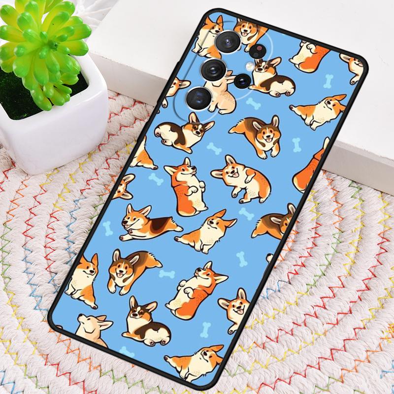 Welsh Corgi Collage TPU Phone Case For Samsung Galaxy note 10 pro S26 S25 S24 S23 S22 Ultra Plus S21 FE S20 Shockproof Cover