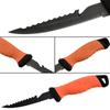 Non-slip Fish Scale Scraper Stainless Steel Fish Fillet Cutting Knife Rubber Handle Multifunctional Fishing Knife Fishing Tool Fishing Gear