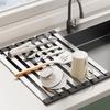 304 Stainless Steel Collapsible Telescoping Sink Drain Rack for Chopsticks Dish Organizer Basket Kitchen Sink Storage Rack