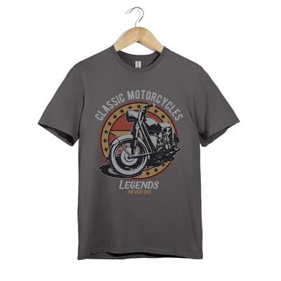 Classic Motorcycles T-Shirt –Legends Never Die Retro Biker Tee–Vintage Rider Top