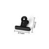 Japanese Style Round Tail Metal Stationery Clip, 31mm, Black Baked Paint Finish