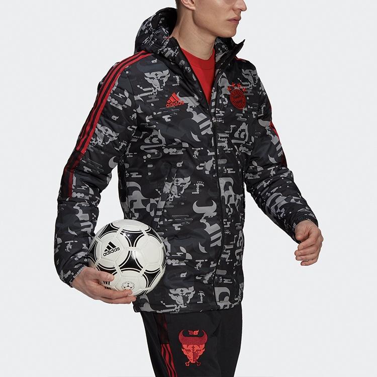 adidas Jachetă Puf FC Bayern Bărbați Negru GK8626
