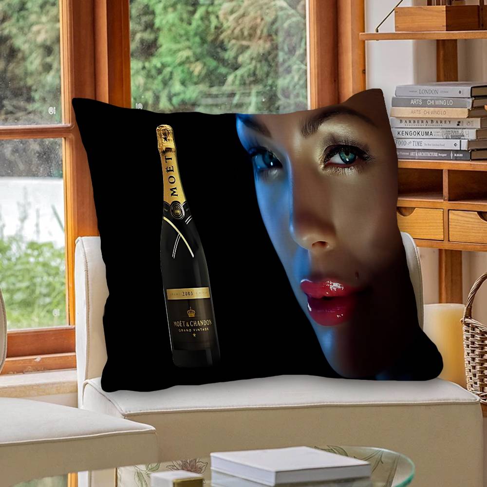 Champagne M-Moet C-Chandon pillow cover sofa cushion cover home room decoration children gift