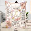 21st Birthday Celebration Blanket Soft Warm Cozy Suitable for Seaside Couch Chair for All Seasons Digital Print