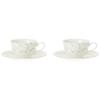 Noritake Tasse Untertasse 220cc Cutie Rose Mikrowellen Knochen Set von & (Paar Set) (Kaffee Tee) Design, Sicher, China, 2, P59387A/9940