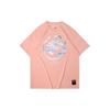 Li Ning T Shirts Men's Orange Pink Crew Neck Moderate Straight Fit AHSQ091-2