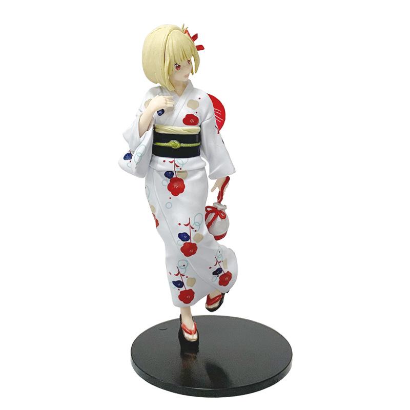 Lycoris Recoil Yukata Outfit Figure Nishikigi Chisato Inoue Takina Anime Girl Kimono Model Toy Gift