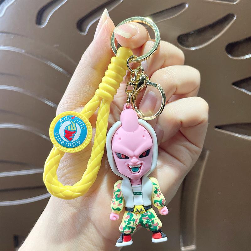 Creative Cartoon Anime Dragon Ball Hand Rope Keychain Trendy Blind Box Doll Backpack Pendant Sun Wukong Small Gift