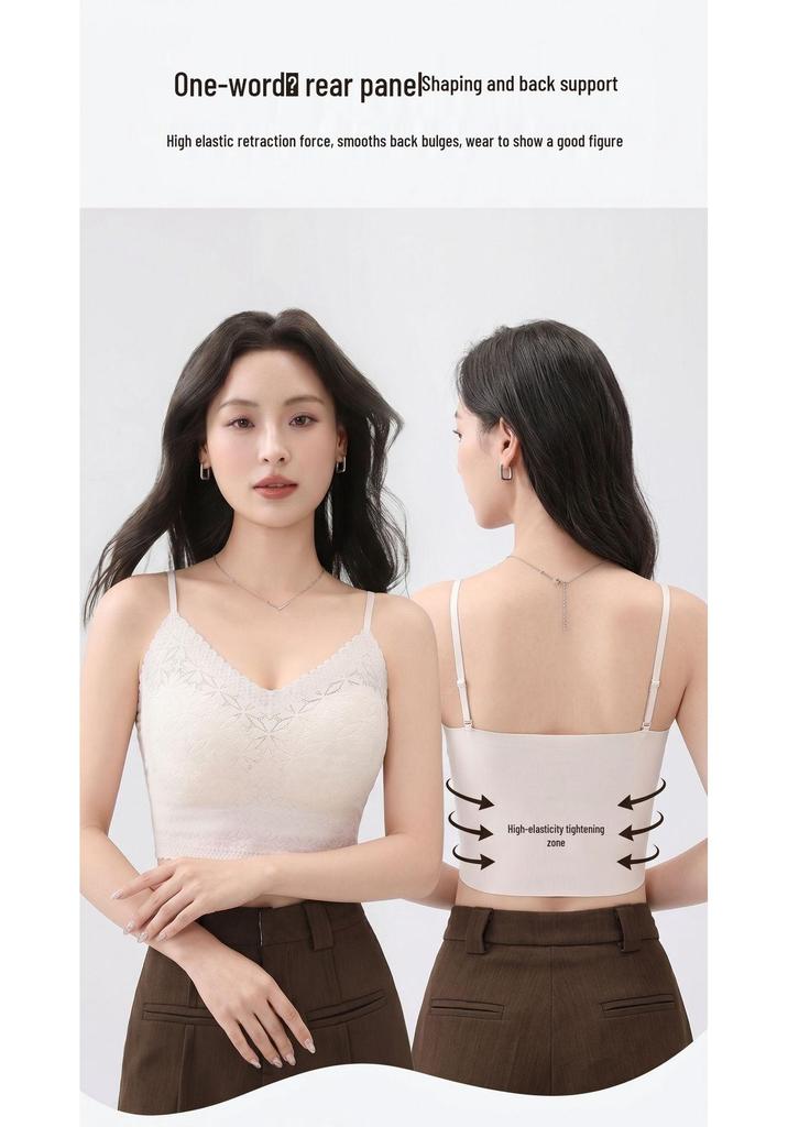 2026 New Soft Lace Seamless Camisole with Built-in Bra Cups - Breathable & Skin-Friendly Base Layer