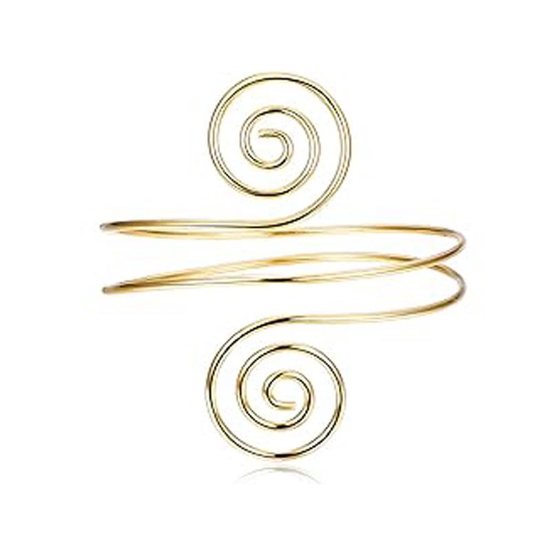 European and American Style Gold Leaf Bridal Headband, Armband, and Earring Set