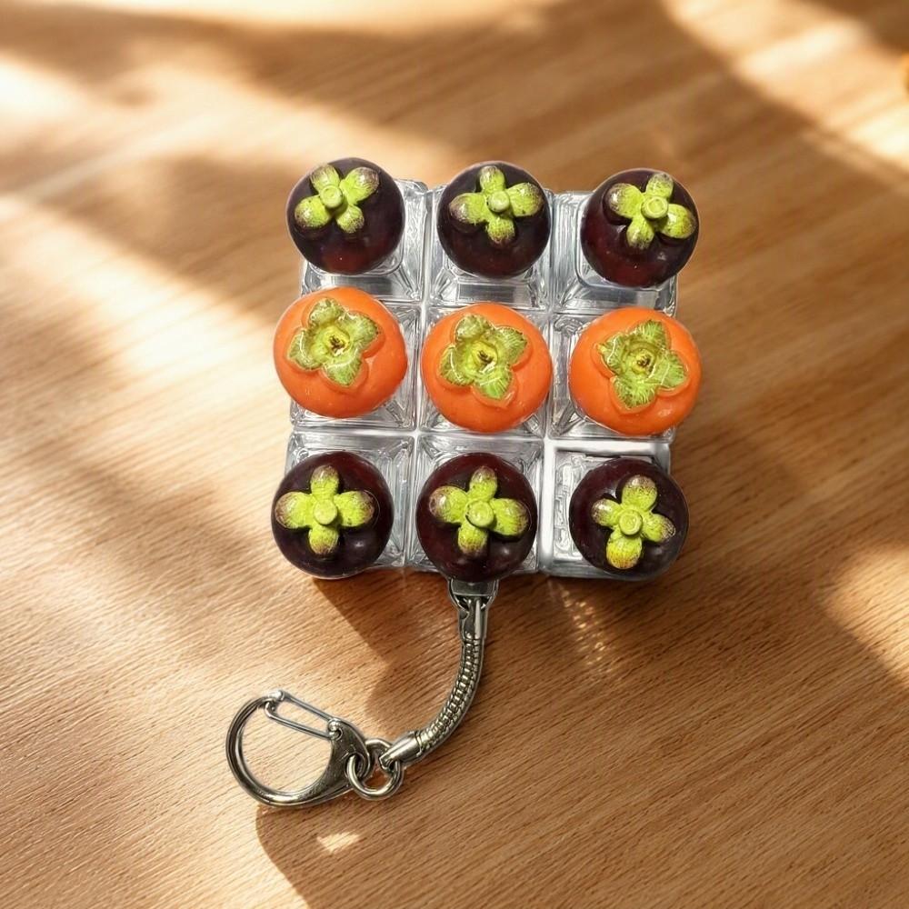 Cute Design Fruit Decompression Button Toy Keyboard Keychain Desktop Decoration