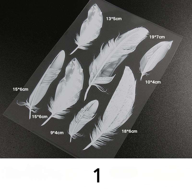 

Универсальные 3D наклейки на автомобиль в виде перьев, наклейки на задний багажник для защиты от царапин, креативное украшение для модификации автомобиля, аксессуары для экстерьера автомобиля