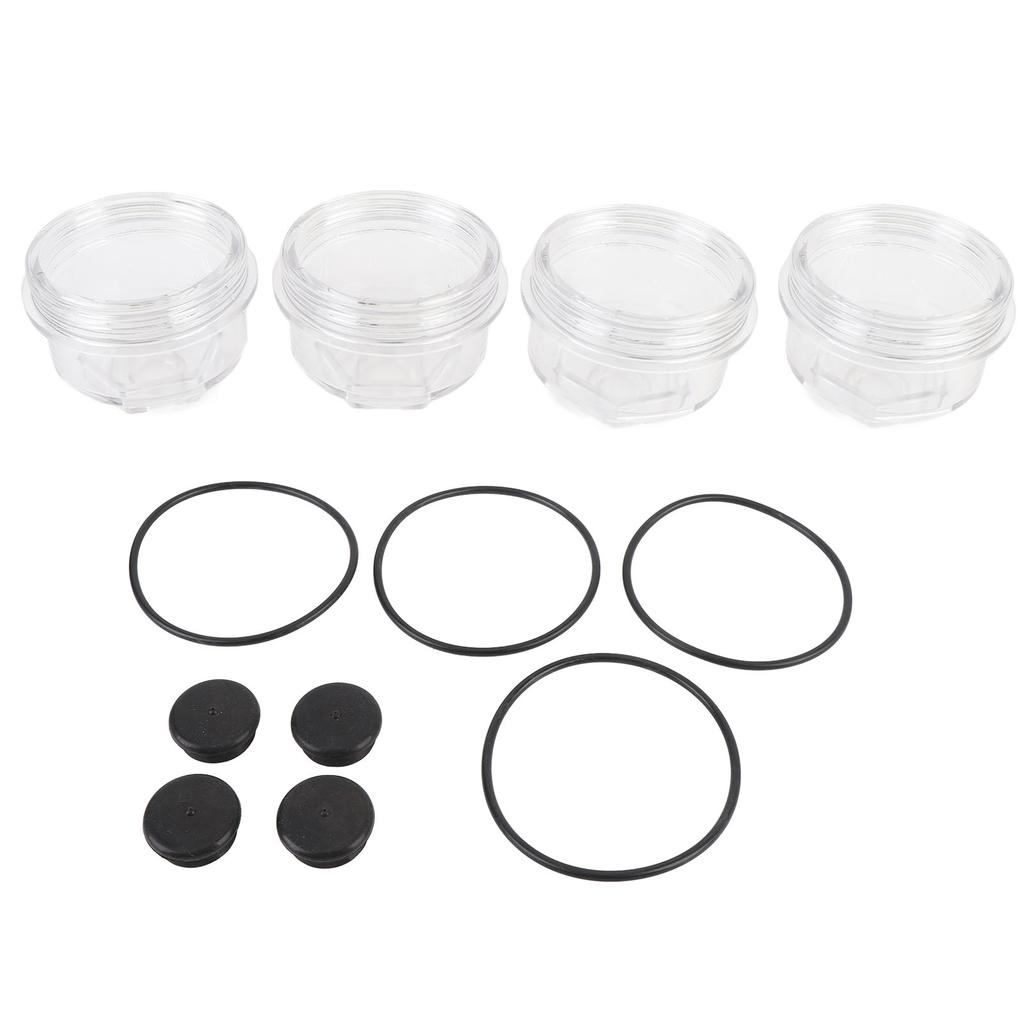 4 Set 3 3 4 Inch Oil Bath Dust Caps 12011 1 Trailer Axle Oil Cap Kit for Rockwell Axles 9 16K 3.75in 8 Threads