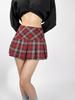 Plaid High-Waisted Pleated Skirt - 2026 Spring Arrival, Women's College Style