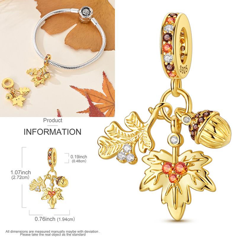 925 Silver Fruit Series Charms Strawberry Cherry Avocado Lemon Beads Fit DIY Bracelet Women Jewelry Girl