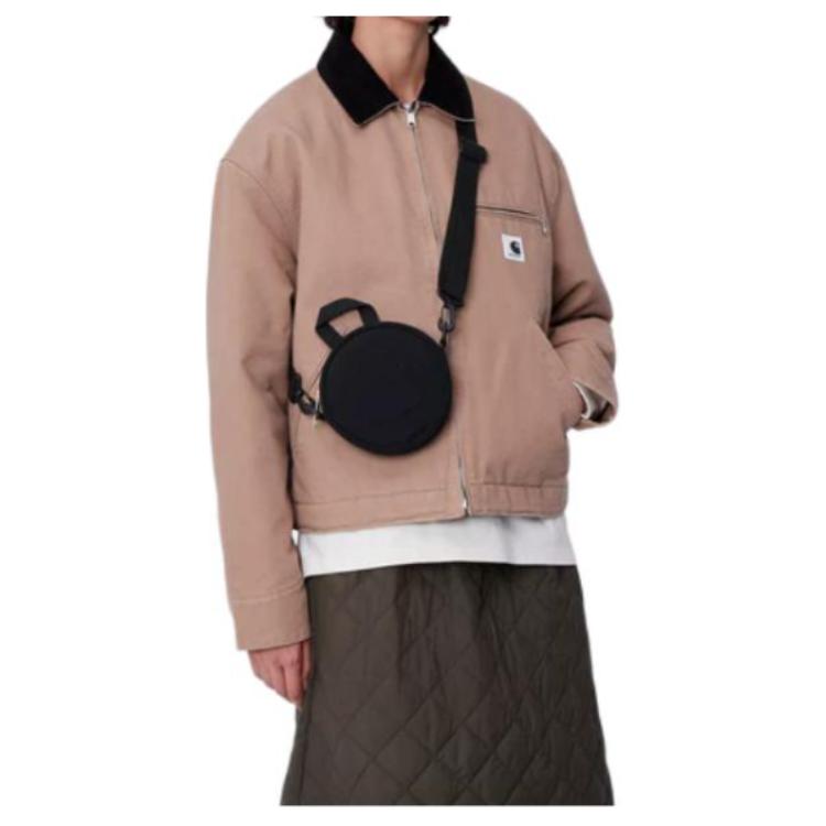 New Carhartt WIP Nylon Small Round Bag Crossbody Bag Shoulder Bag Regular Men's Black I033781-89-XX