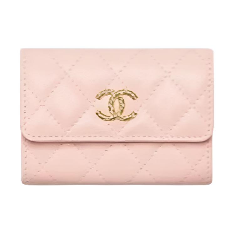 

Chanel AP5089 Card Holder Matelasse Lambskin Coral Pink Gold Hardware AP5089-B23239-U6543 Gift Set(Basic Set+Box+Shopping Bag)